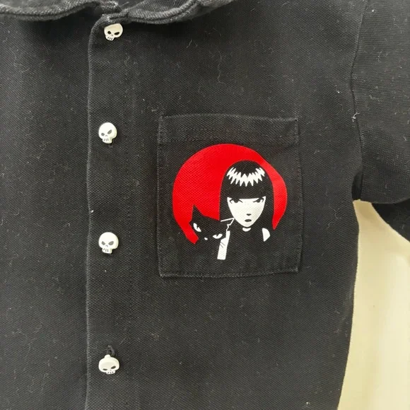 Dolls Kill x Emily the strange Killing time embroidered mini dress M - Picture 6 of 12